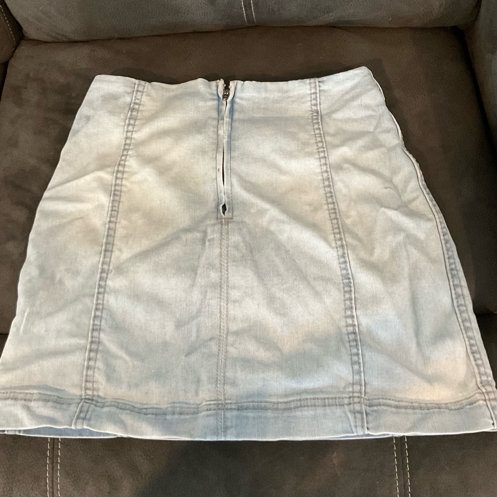 Light Blue Denim Skirt